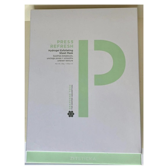 Zitsticka Press Refresh Hydrogel Exfoliating Sheet Mask 5 x 1.05 oz Exp 05/2023 - Picture 8 of 8